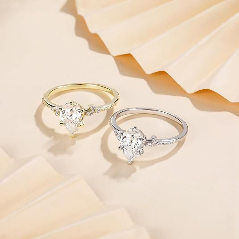 Vine Water Drop Garden Diamond Ring