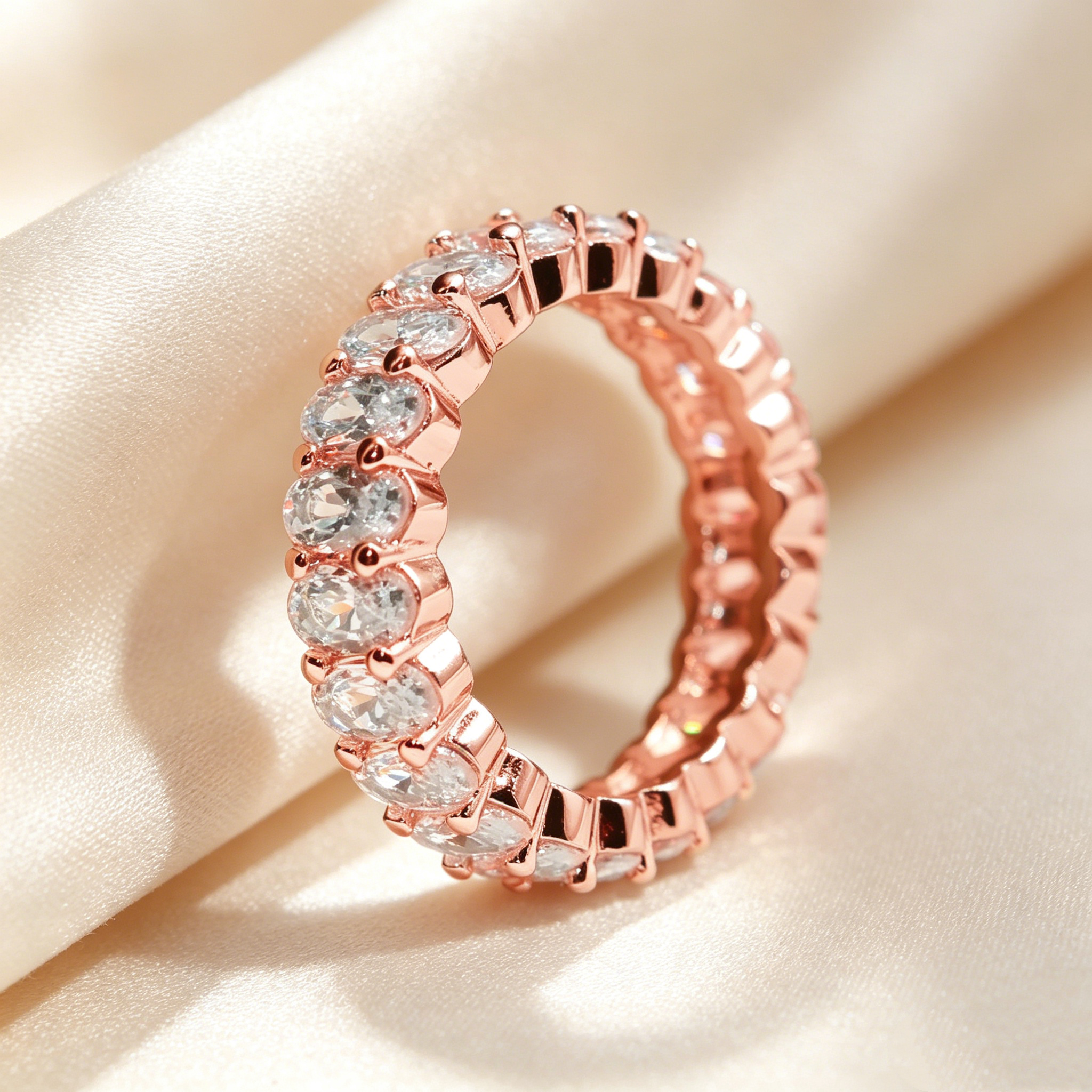 Oval Full Eternity Pavé Ring