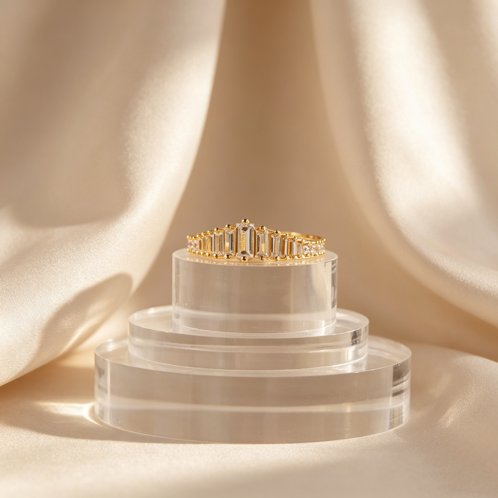 Radiant Baguette Pavé Ring