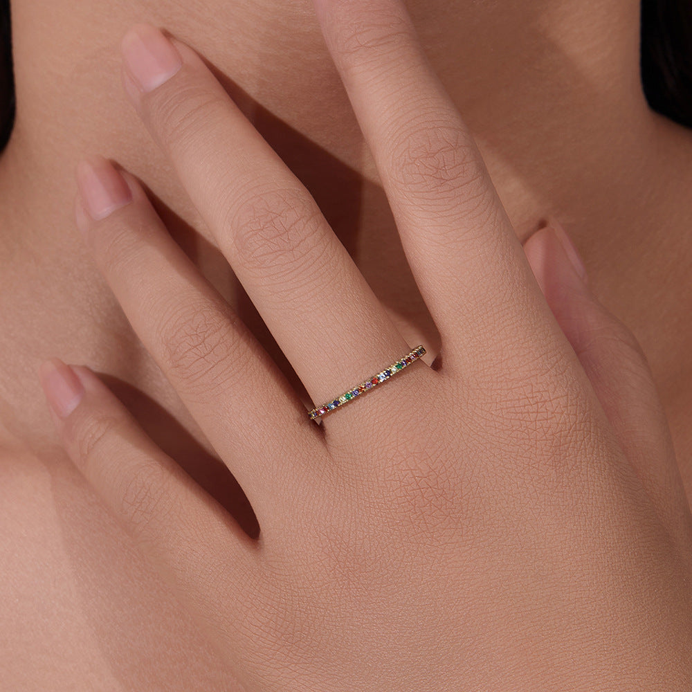 Rainbow Full Eternity Ring