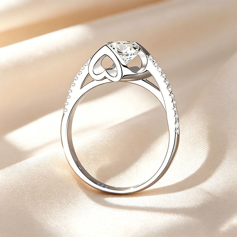 Square Bezel Set Moissanite Ring