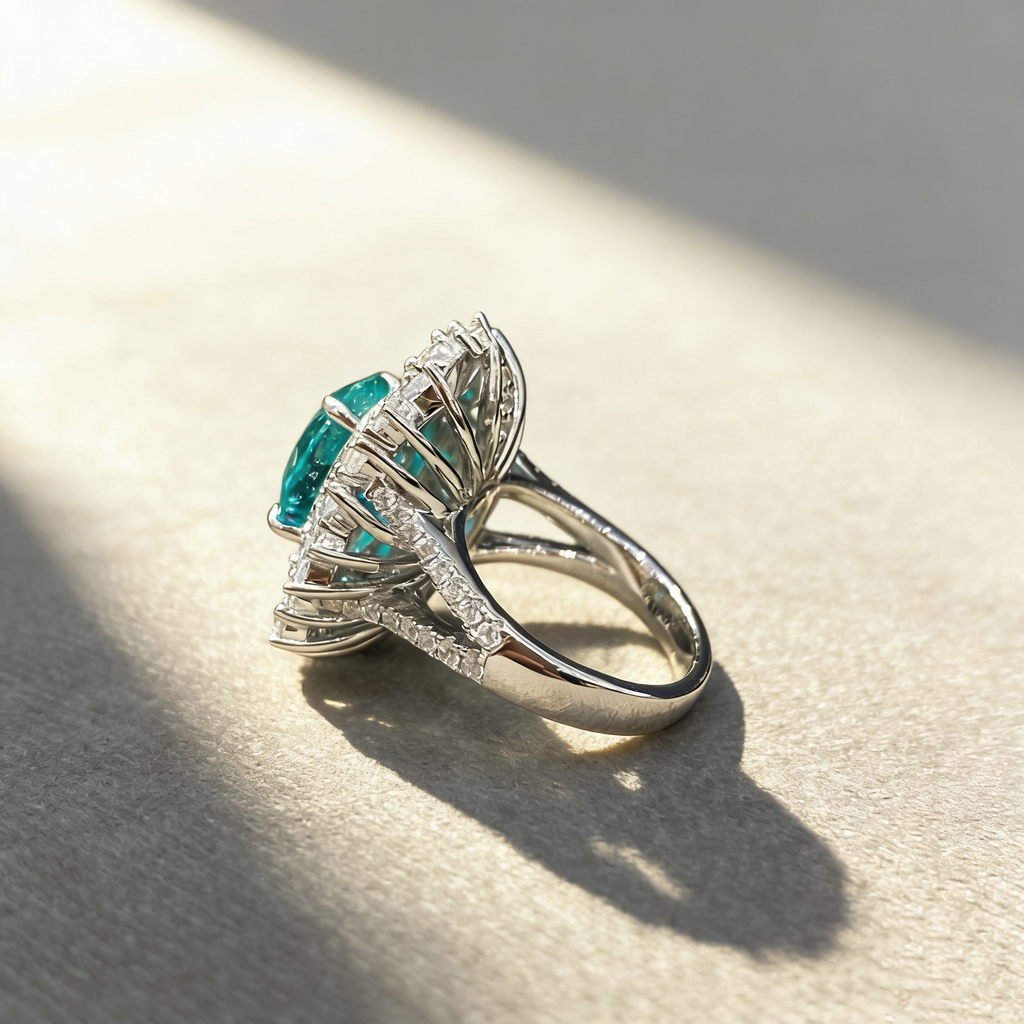 Paraiba Elegance Diamond Ring