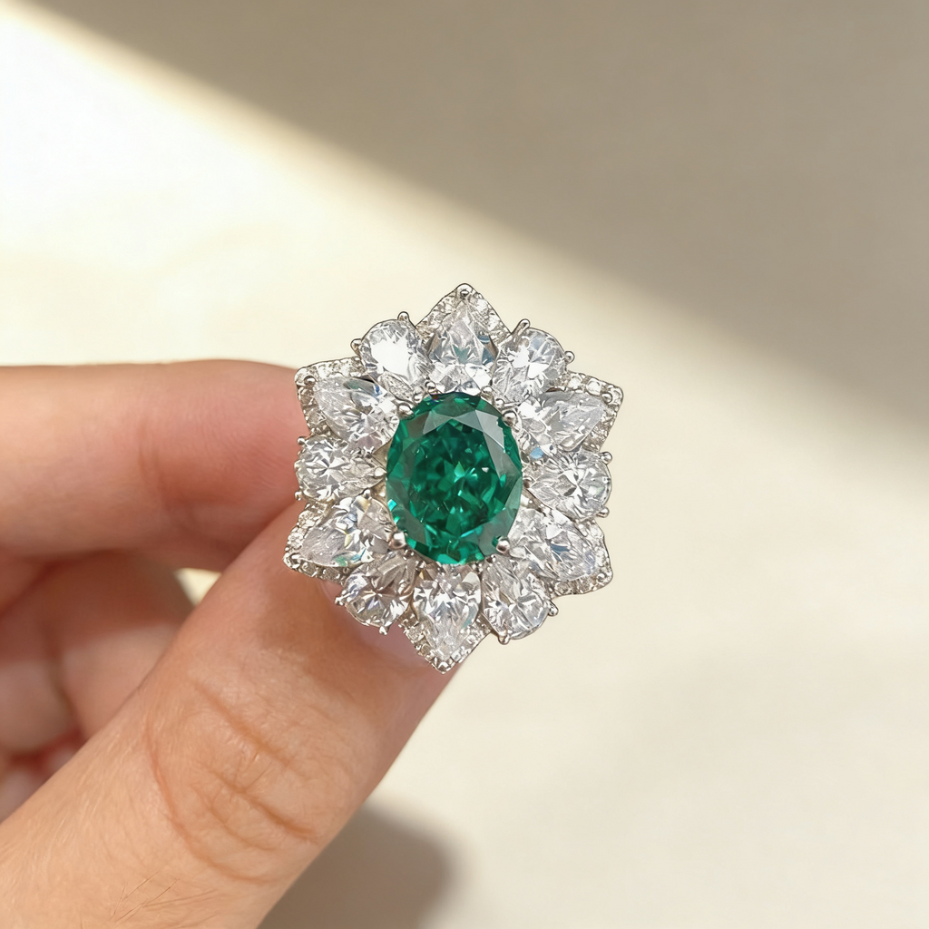 Ice Flower-Cut Diamond Ring
