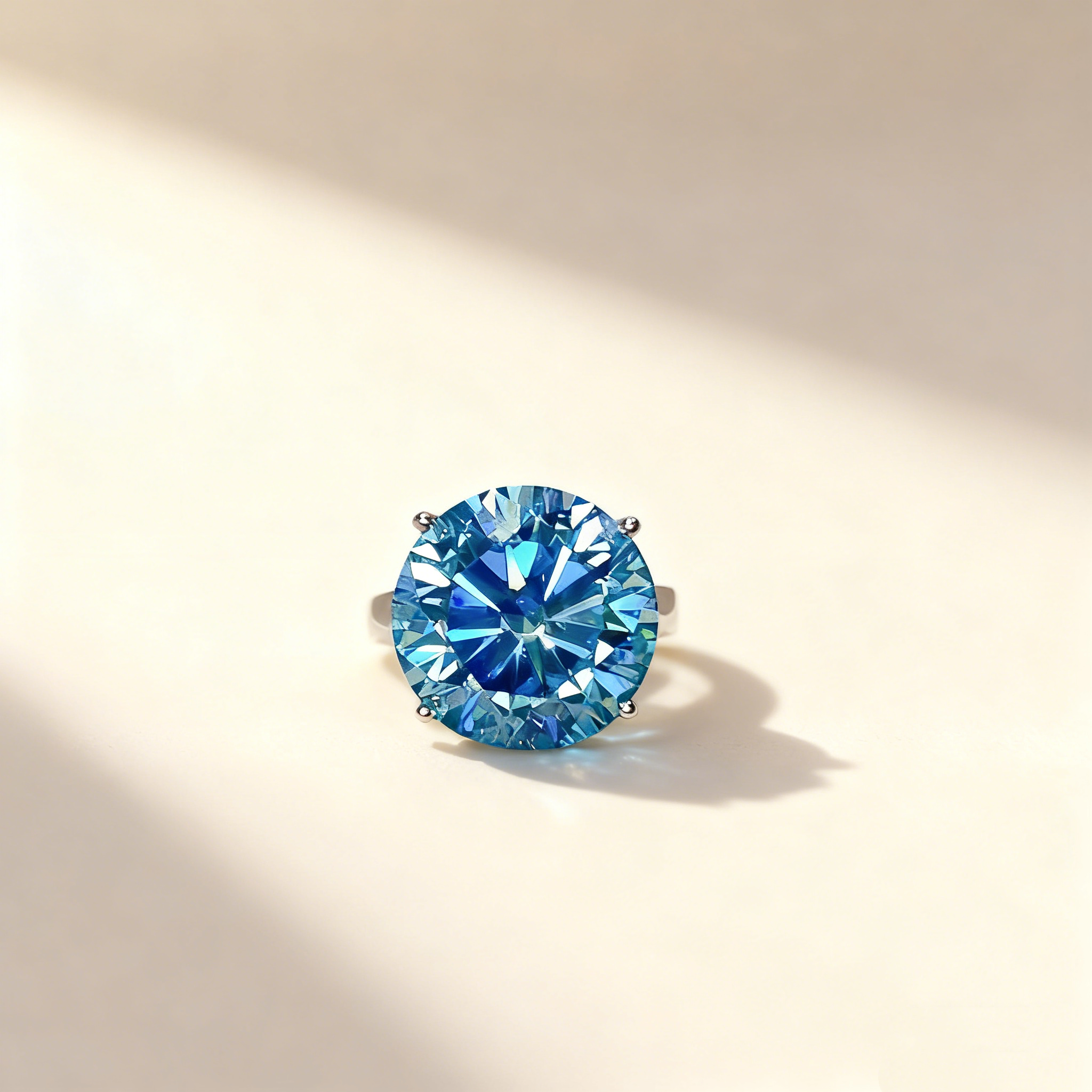 Bule Moissanite Ring