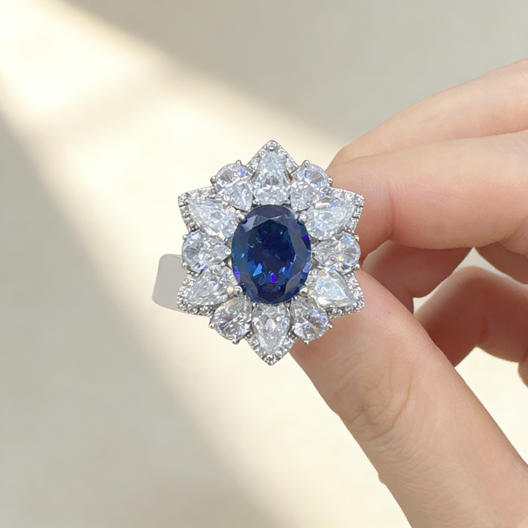 Ice Flower-Cut Diamond Ring