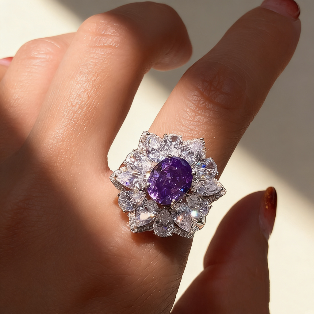 Ice Flower-Cut Diamond Ring
