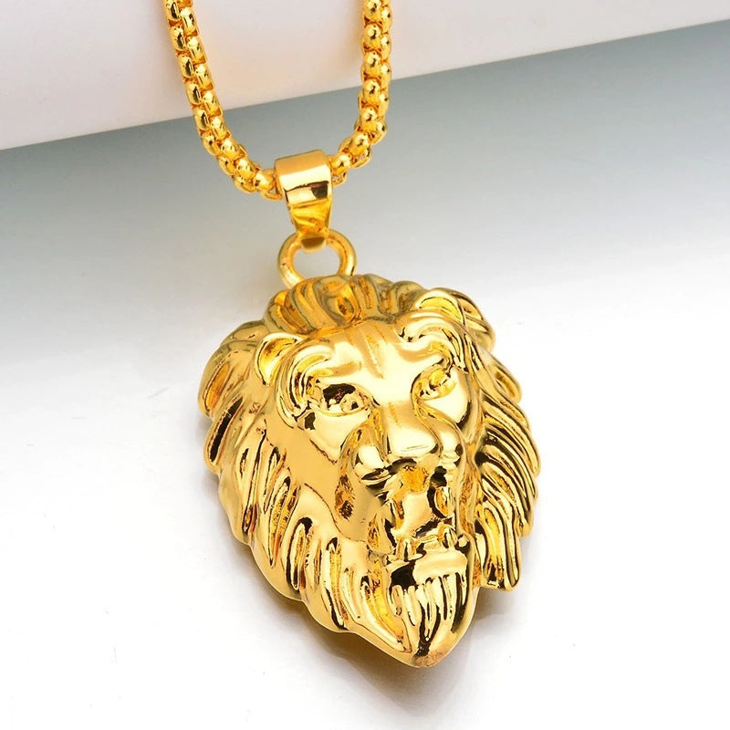 Dominion Lion Pendant Necklace | White Gold