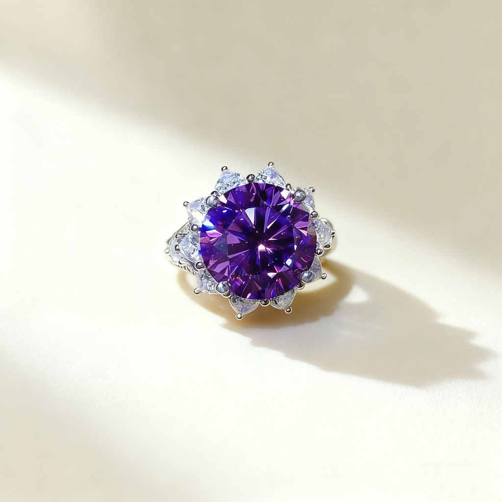 Imperial Amethyst Diamond Ring