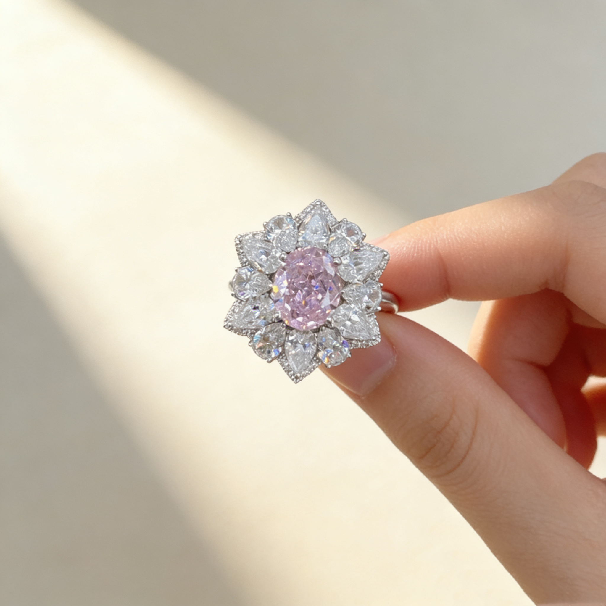 Ice Flower-Cut Diamond Ring