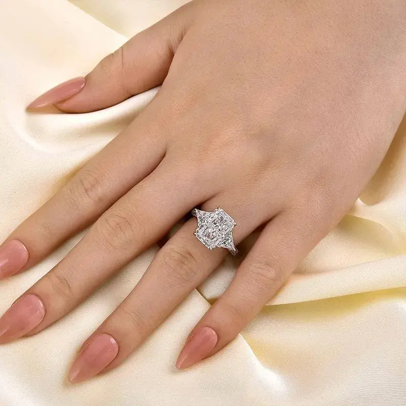 Radiant-Cut Three-Stone Vintage Ring