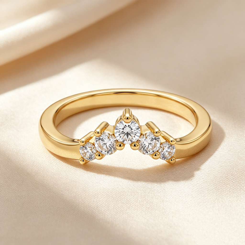 Heart Halo Ring Set