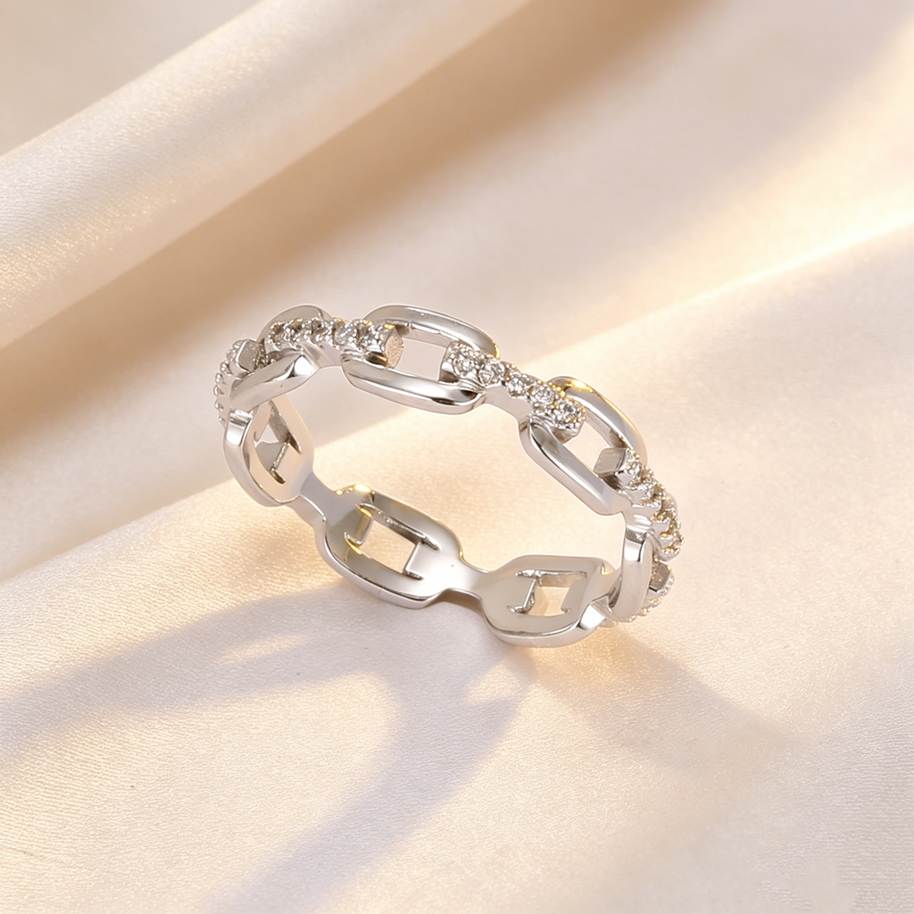 Minimal Moissanite Band Ring