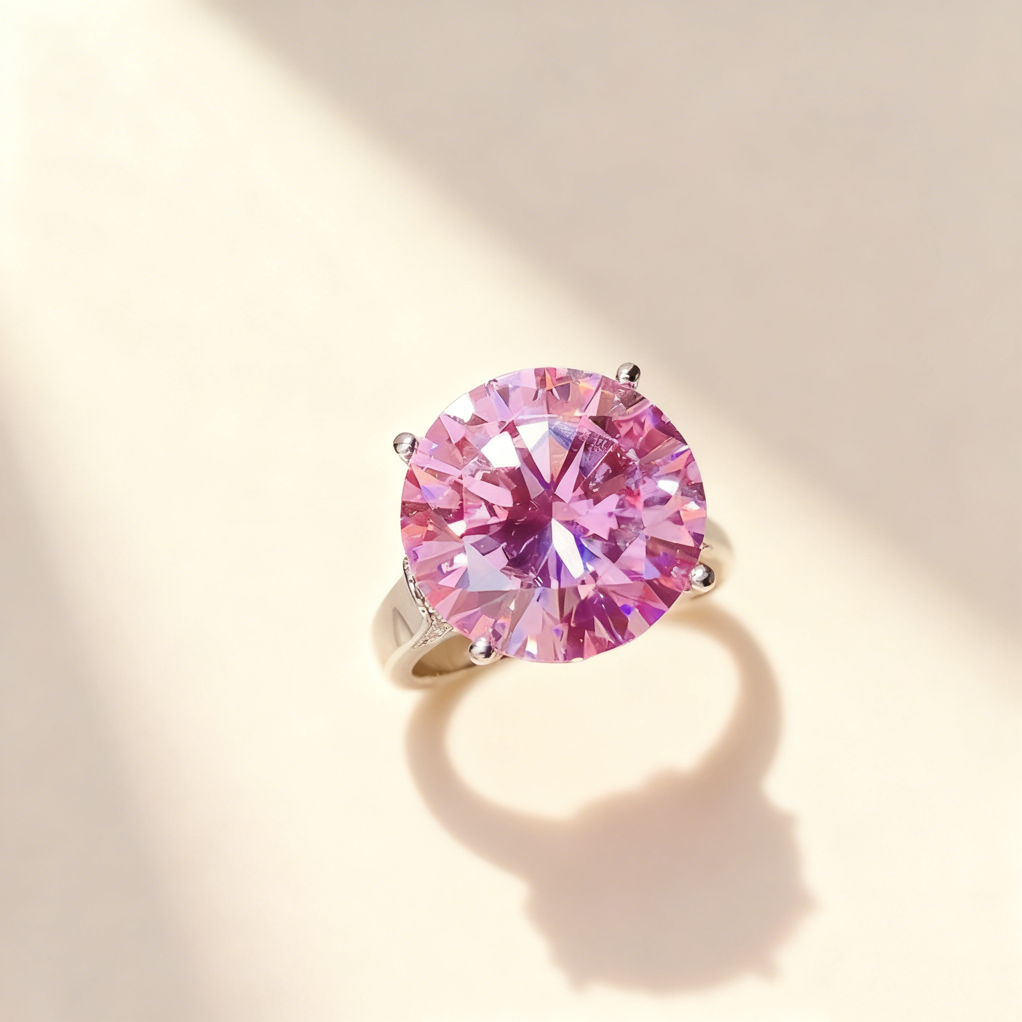 Royal Blush D Color Moissanite Ring