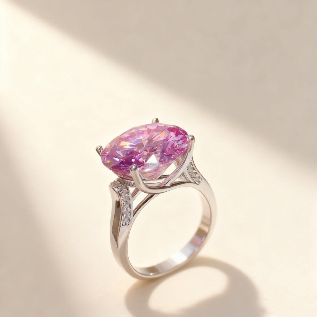 Royal Blush D Color Moissanite Ring