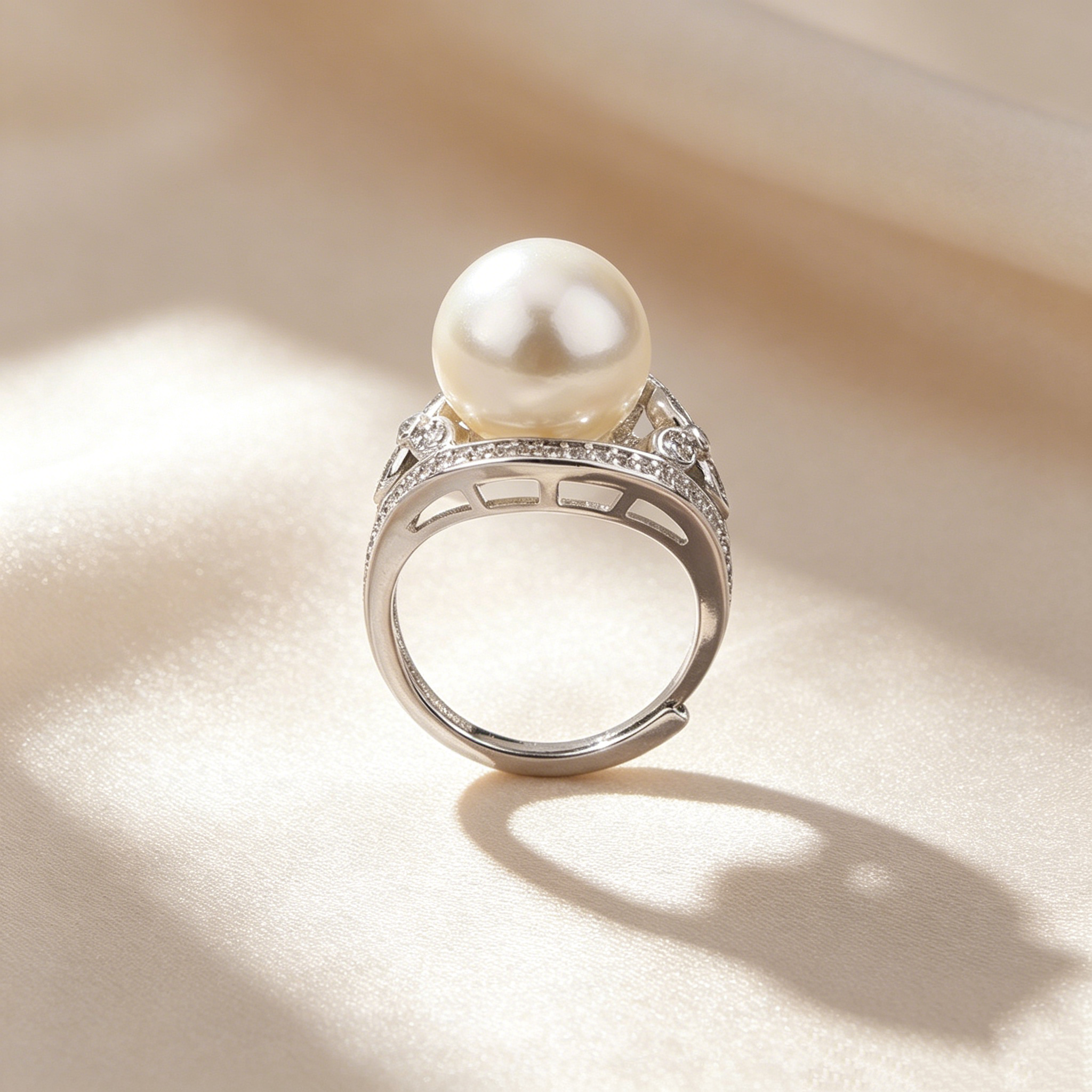 Refined Pearl Lace Ring