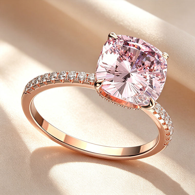 Halo-style solitaire diamond ring