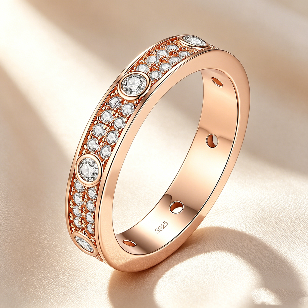 Moissanite Simple Sparkling Ring