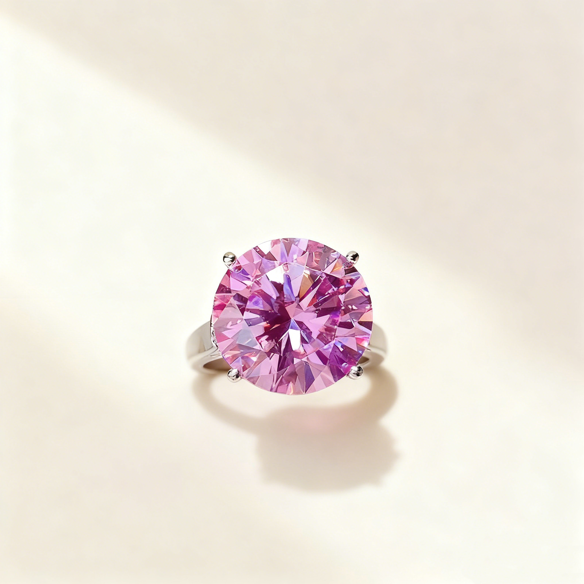 Royal Blush D Color Moissanite Ring