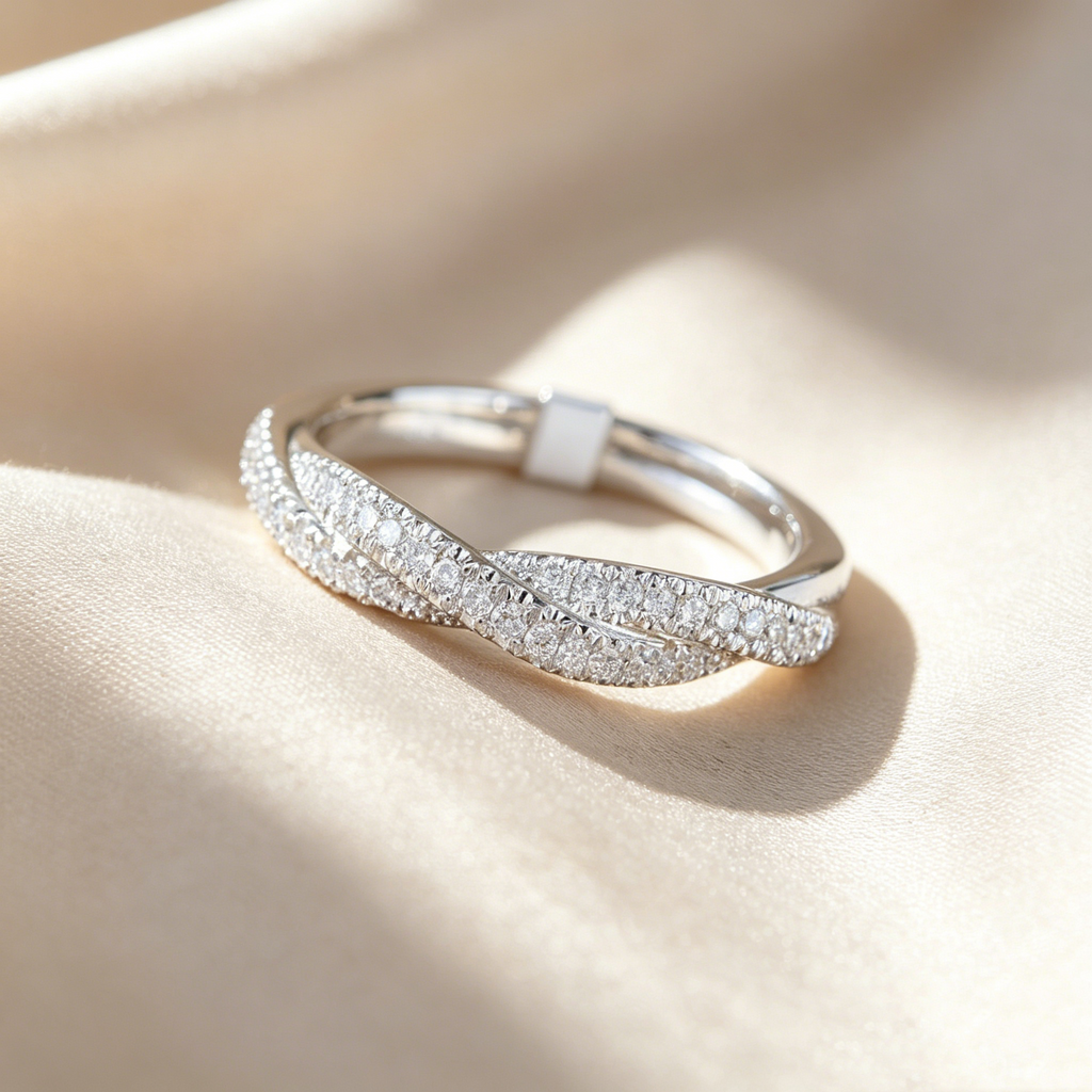 Light Luxury Sparkle Moissanite Ring Set