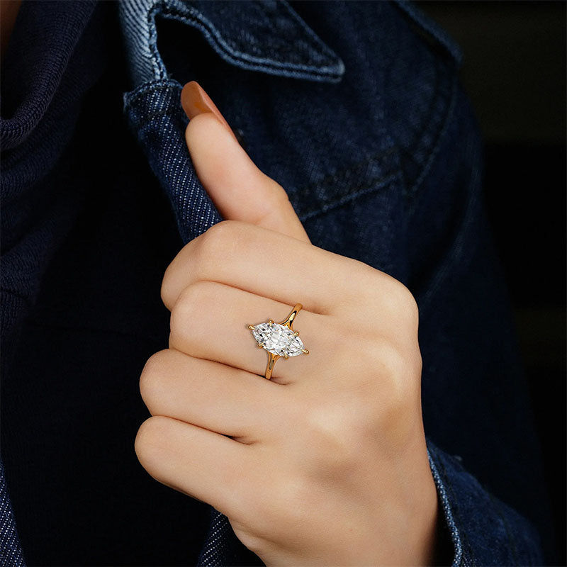 Marquise-Cut Six-Prong Ring