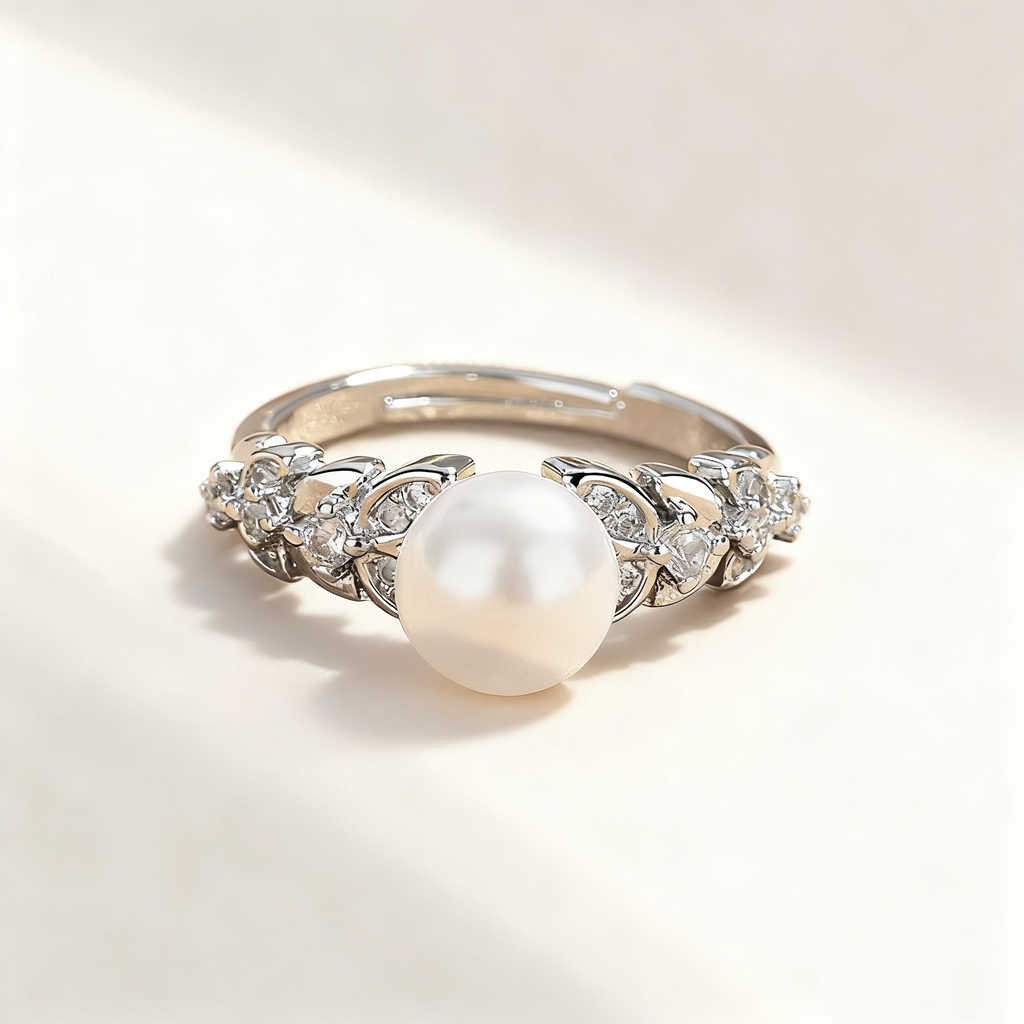 Pearl Diamond Ring