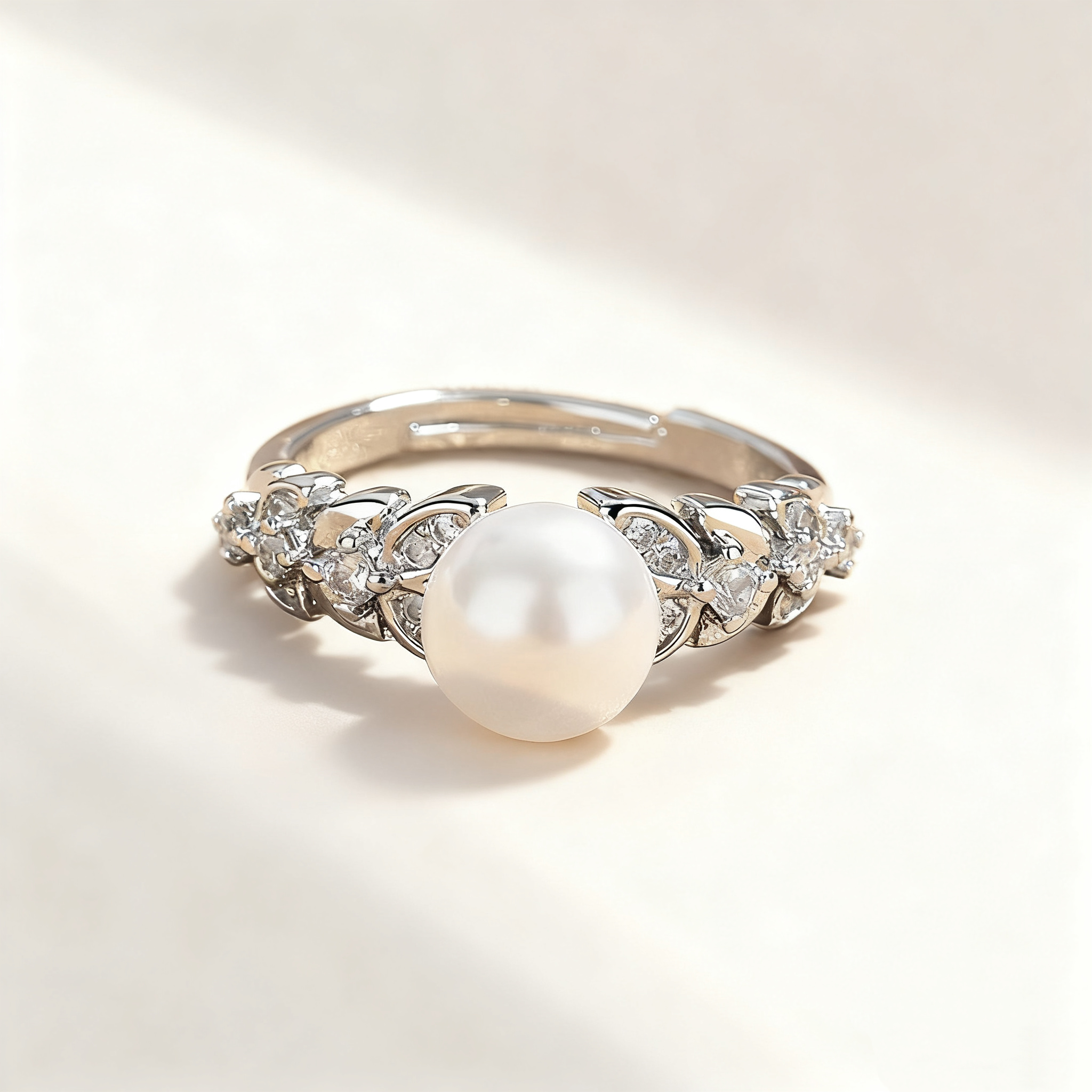 Pearl Diamond Ring