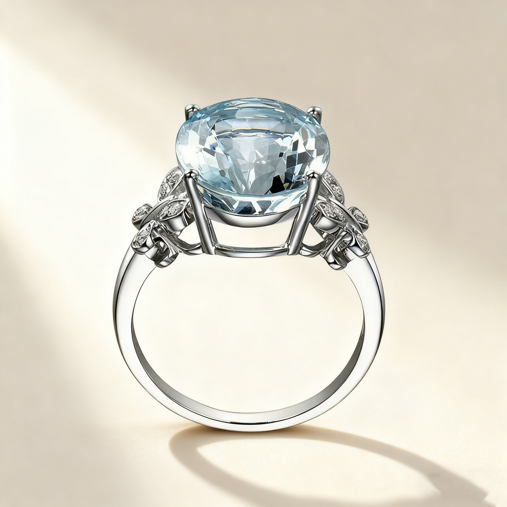 Blue Sapphire Diamond-Accented Butterfly Ring