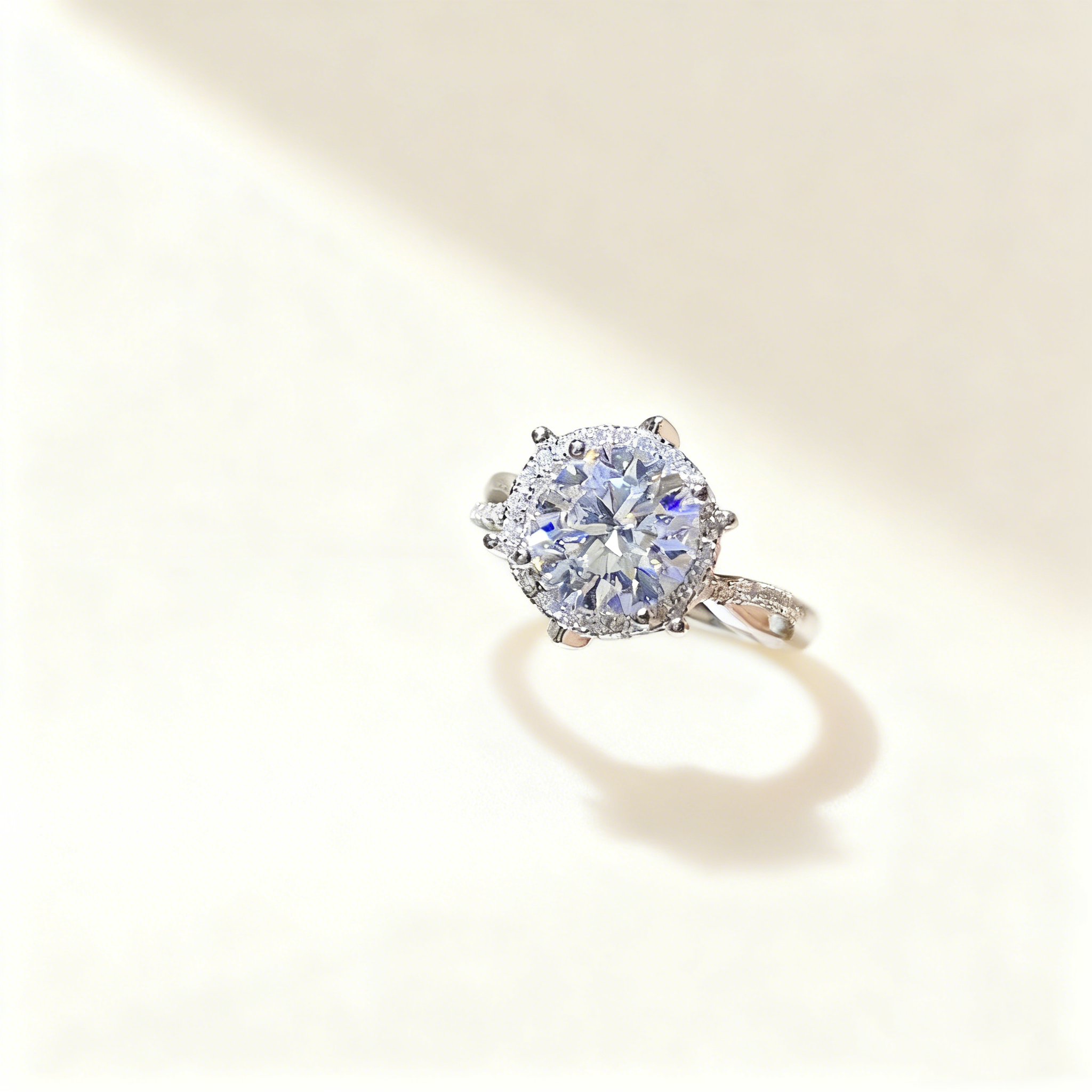 Royal Manor D Color Moissanite Ring