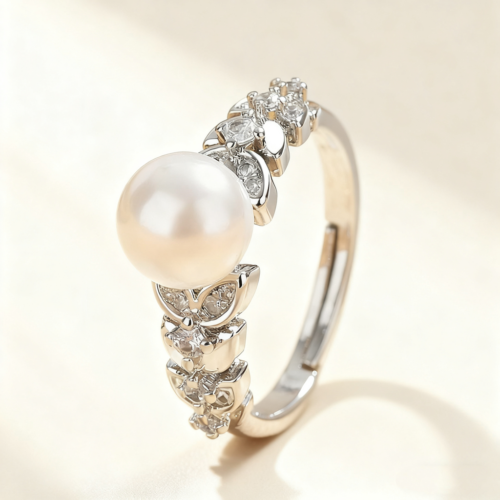 Pearl Diamond Ring