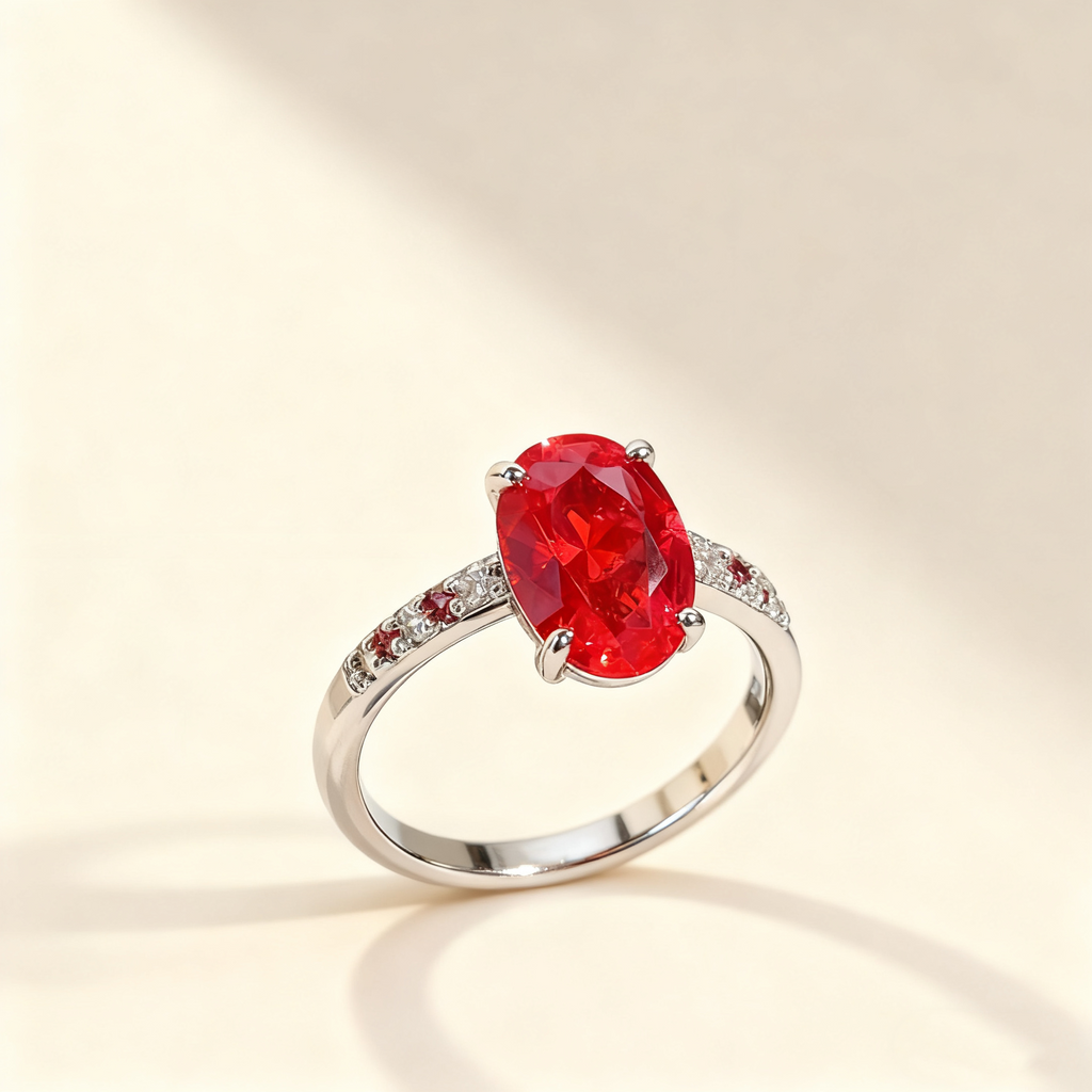 Ruby & Sapphire Pavé Ring Set
