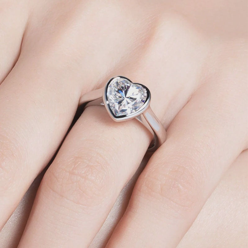 Bezel Solitaire Moissanite Ring Series