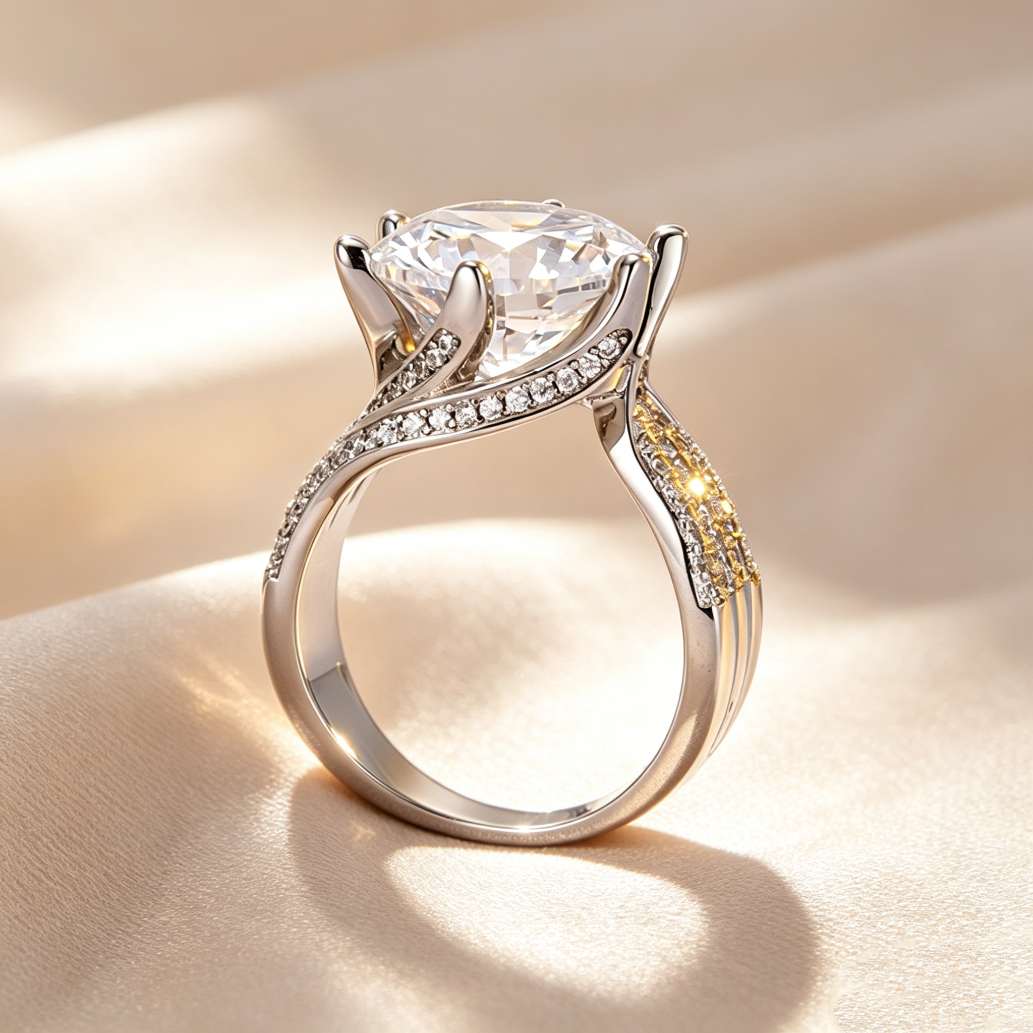 Triple Pavé Twisted Band Ring