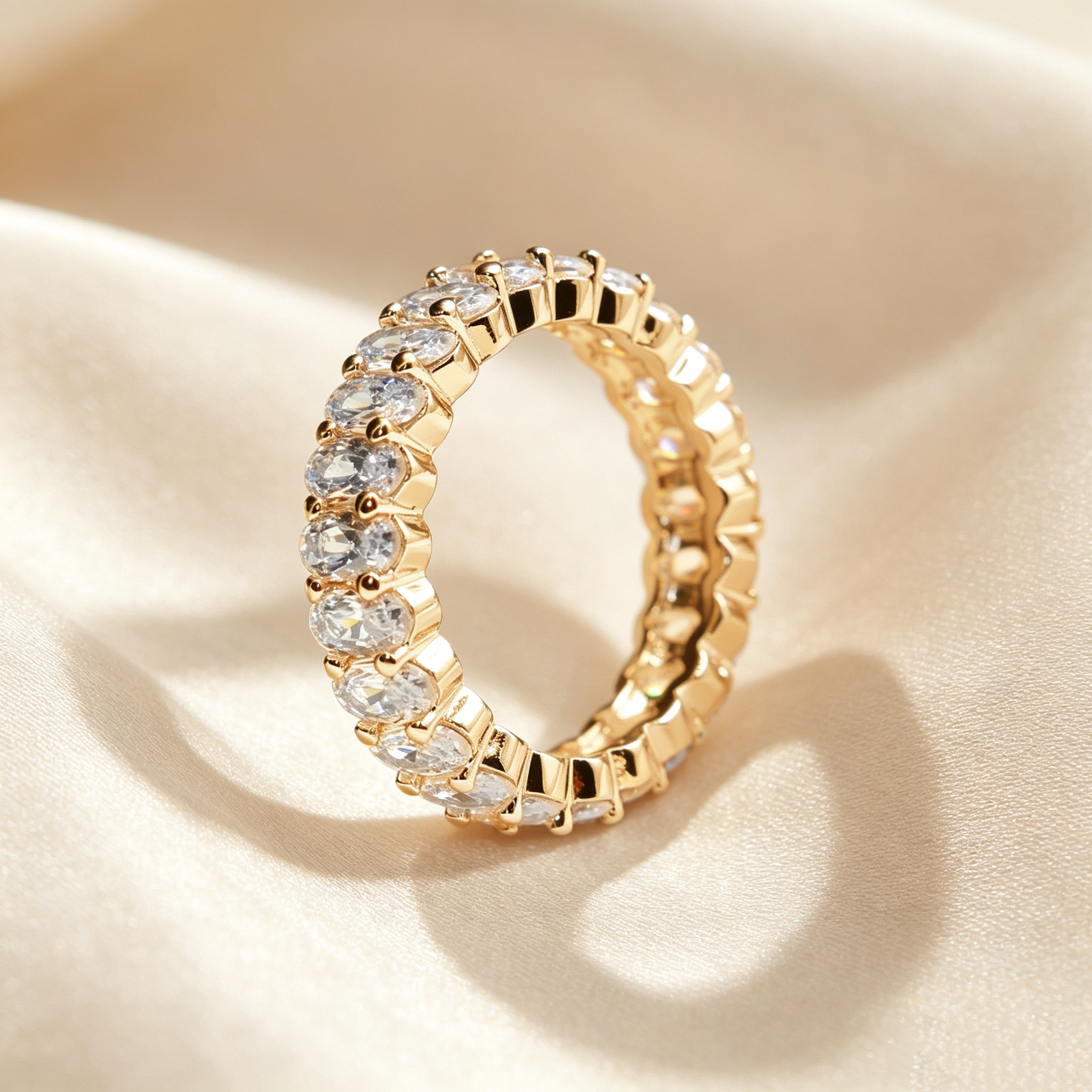 Oval Full Eternity Pavé Ring