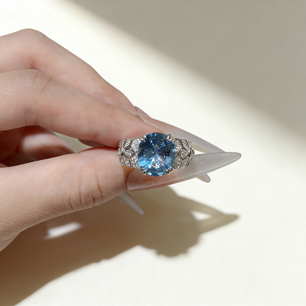 Oval-Cut Gemstone Ring