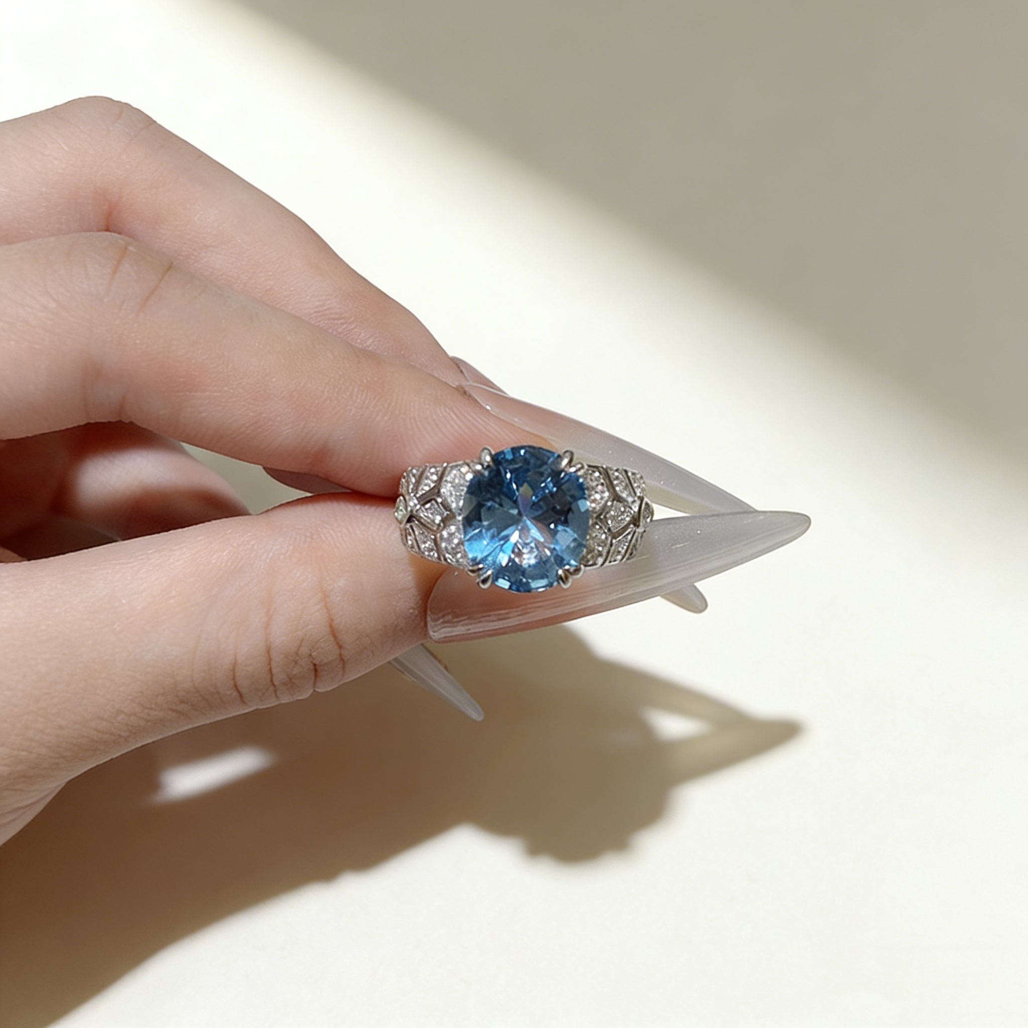 Oval-Cut Gemstone Ring