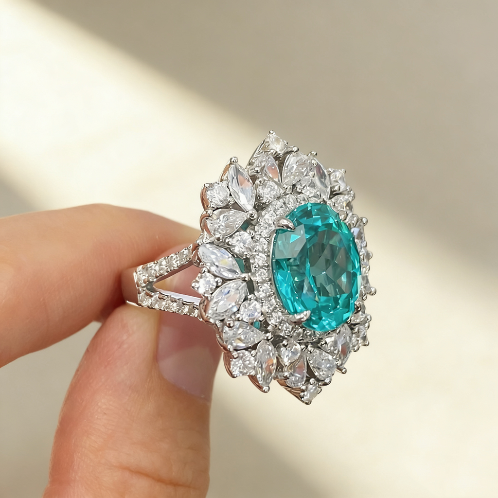 Paraiba Elegance Diamond Ring