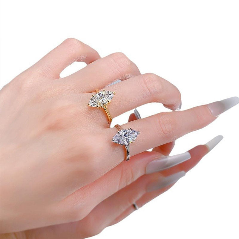 Marquise-Cut Six-Prong Ring
