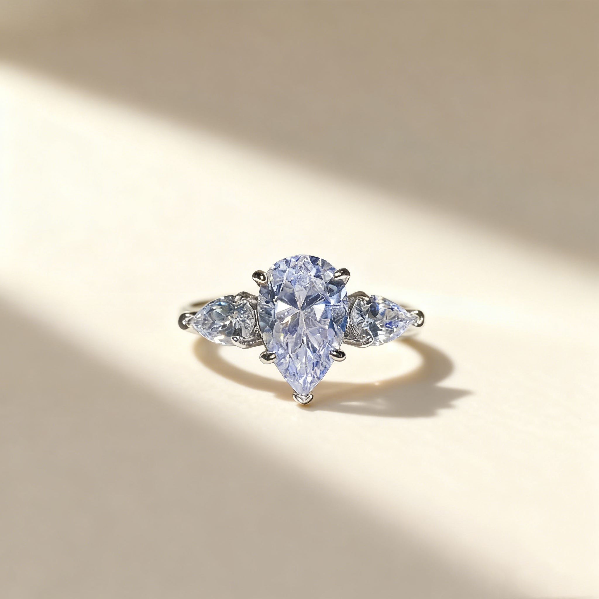 Tear Drop Elegance Diamond Ring