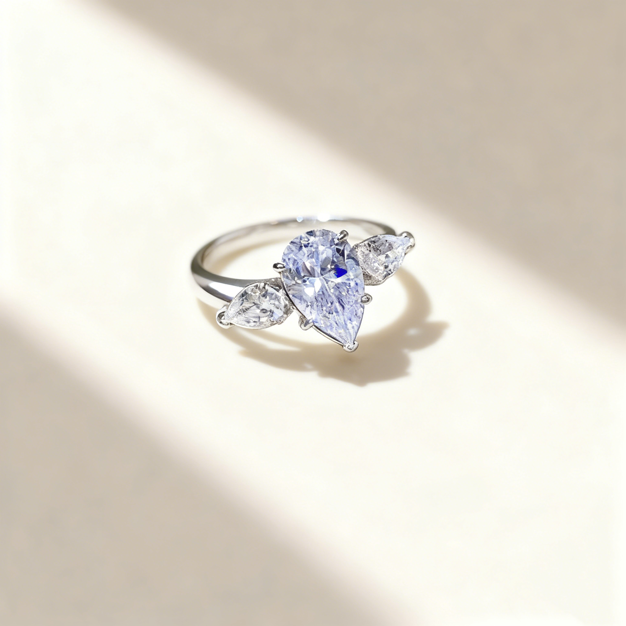 Tear Drop Elegance Diamond Ring