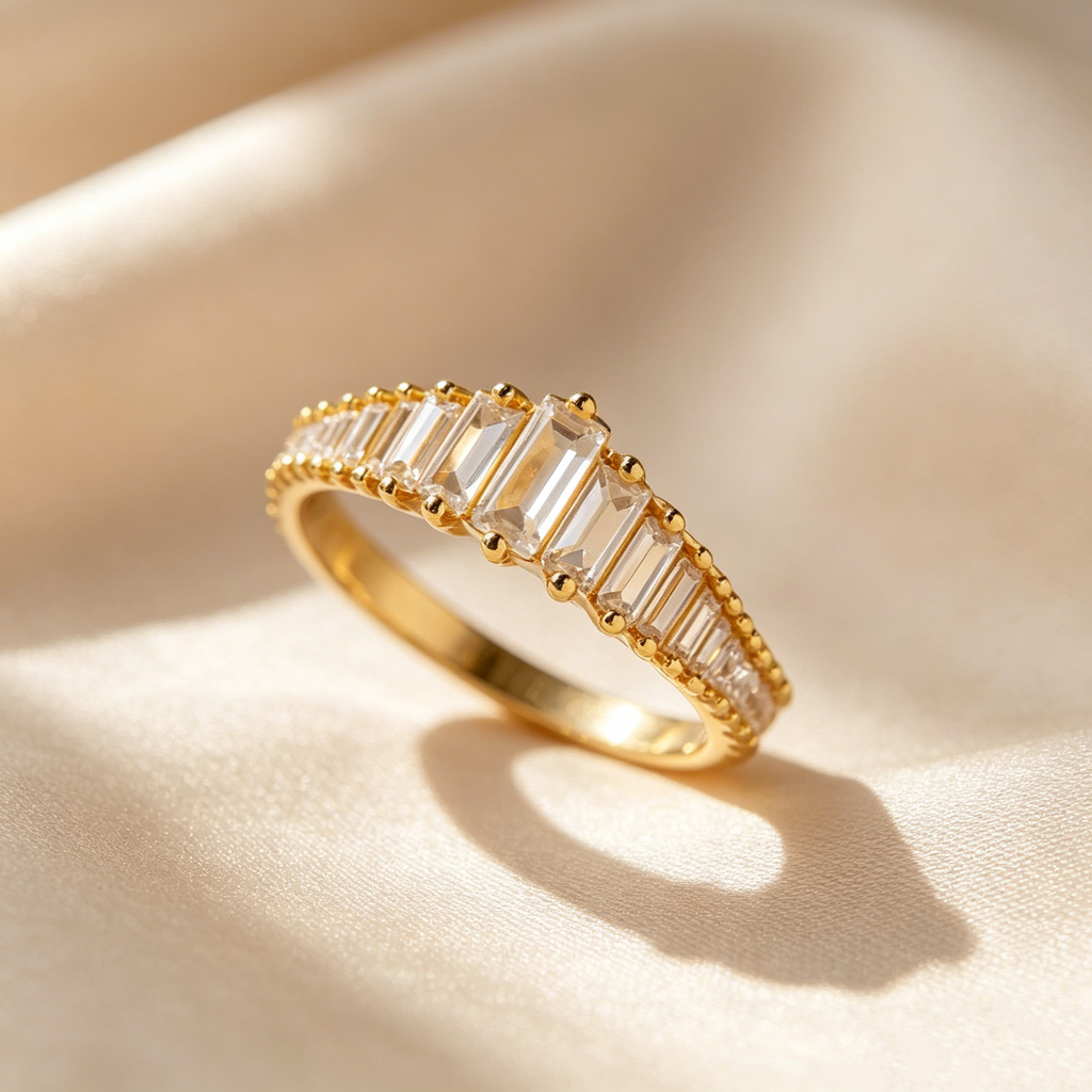 Radiant Baguette Pavé Ring