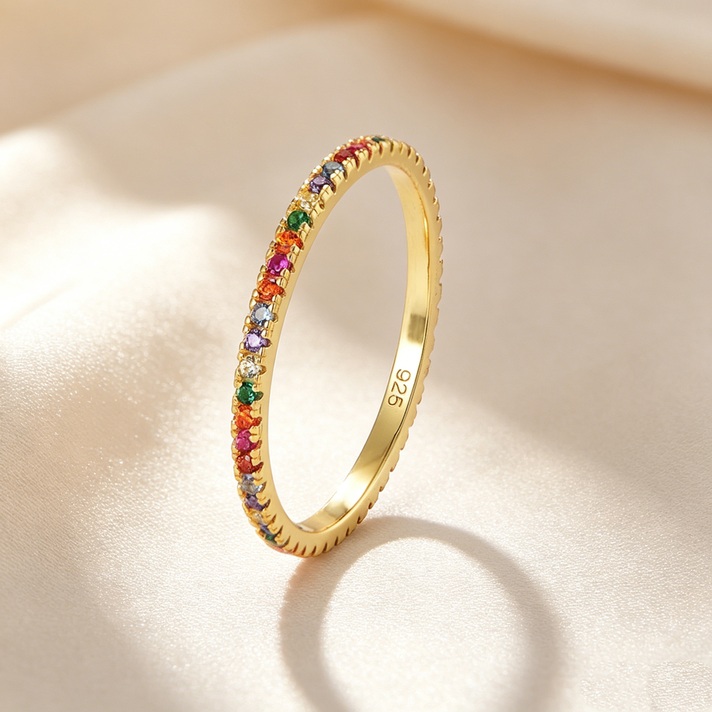 Rainbow Full Eternity Ring