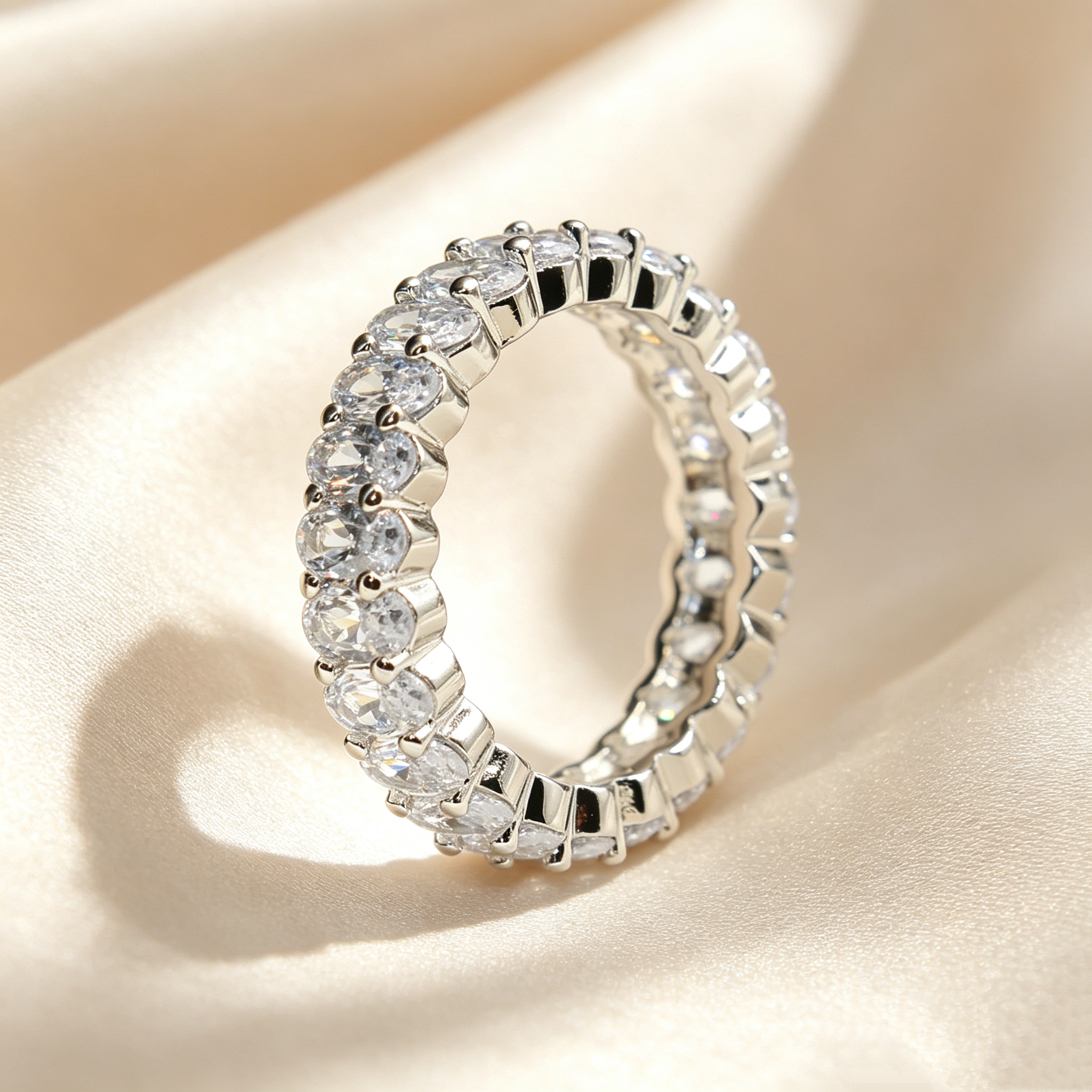 Oval Full Eternity Pavé Ring