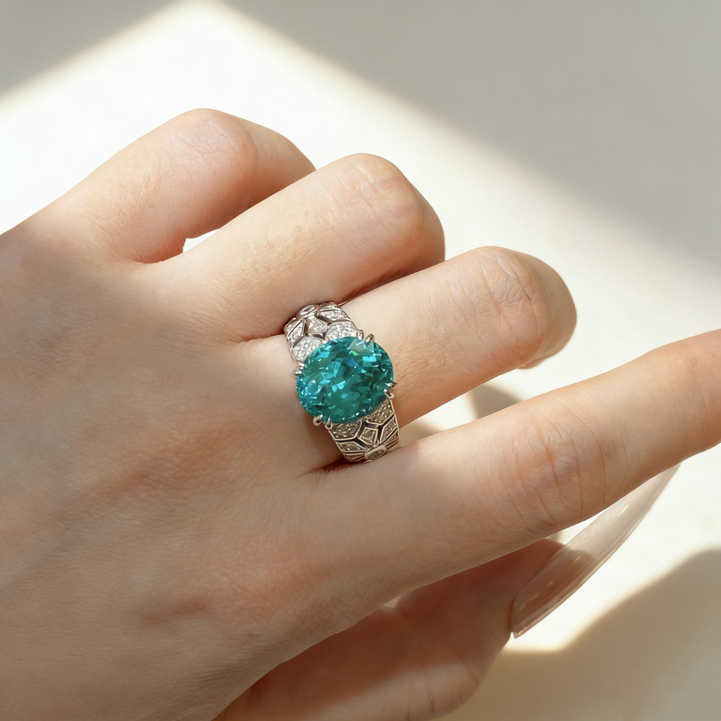 Oval-Cut Gemstone Ring