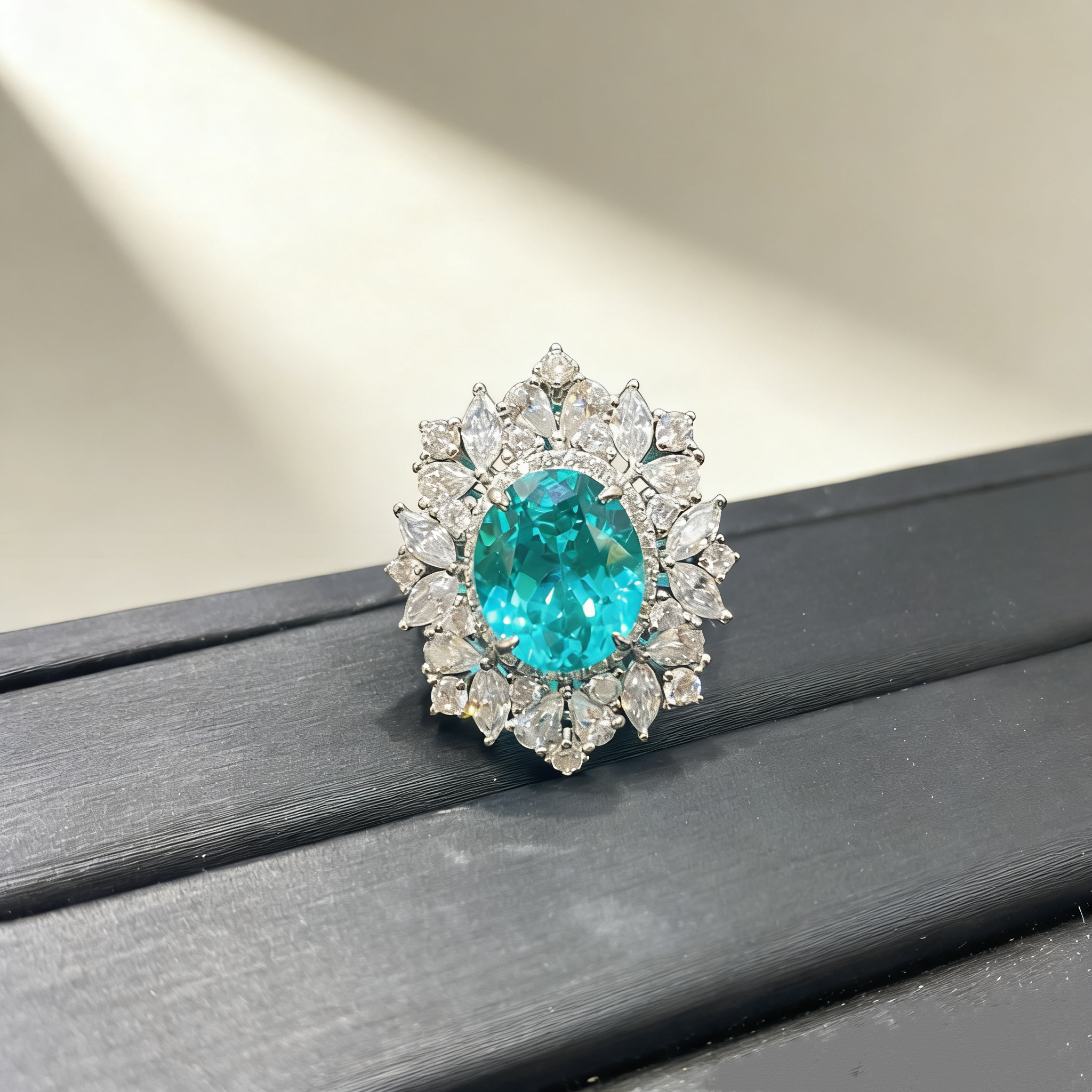 Paraiba Elegance Diamond Ring