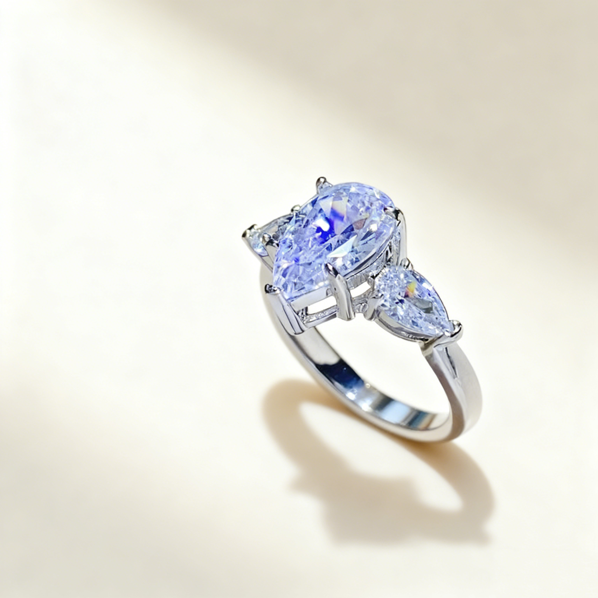 Tear Drop Elegance Diamond Ring
