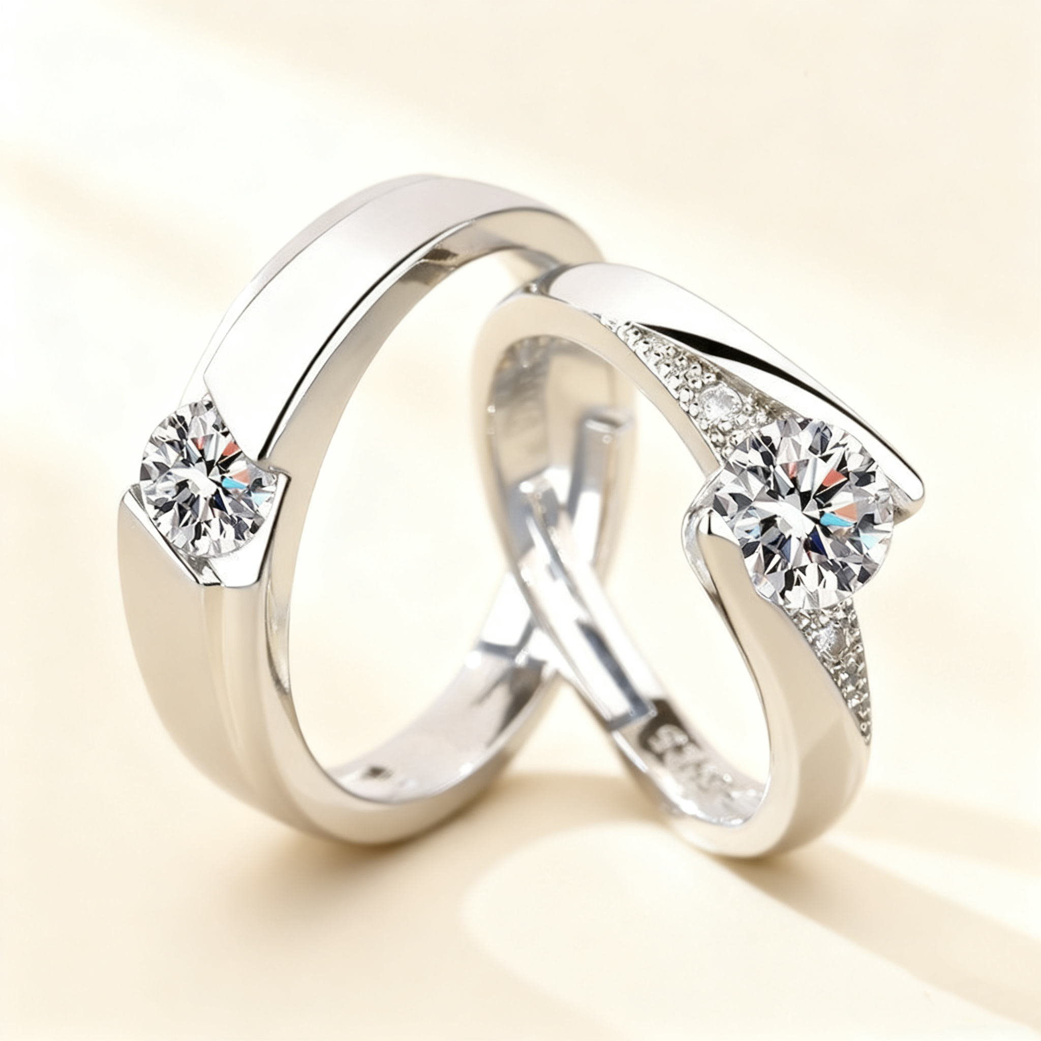 Lifetime Love Diamond Couple Rings