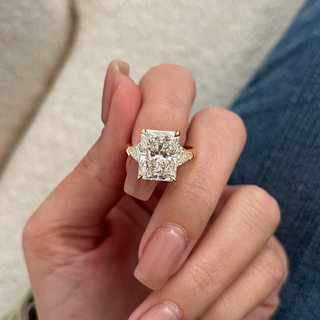 Radiant-Cut Three-Stone Vintage Ring