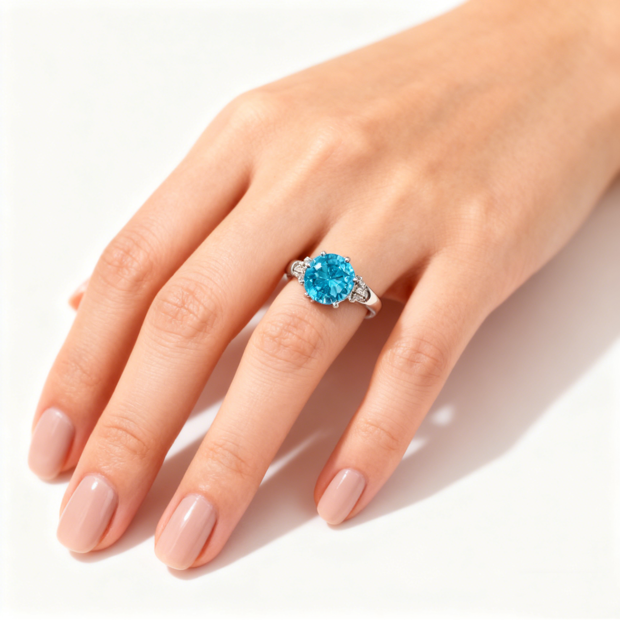 Octagon Rose-Cut Gemstone Ring