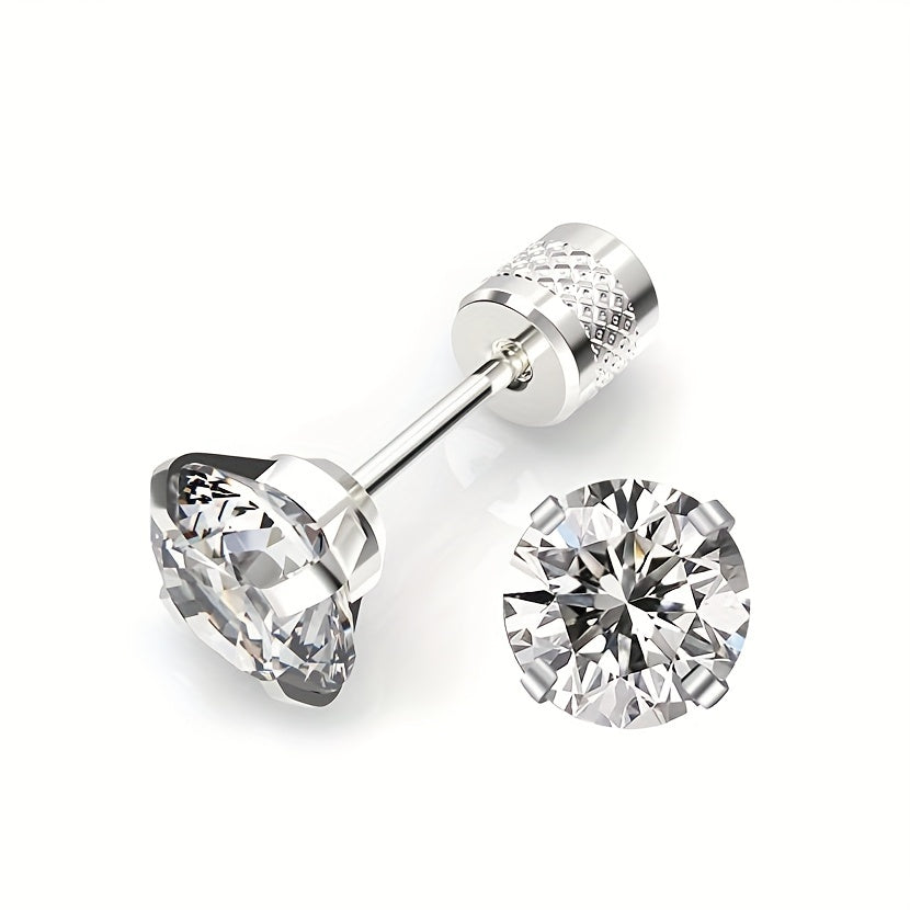 Classic Solitaire Earrings | White Gold