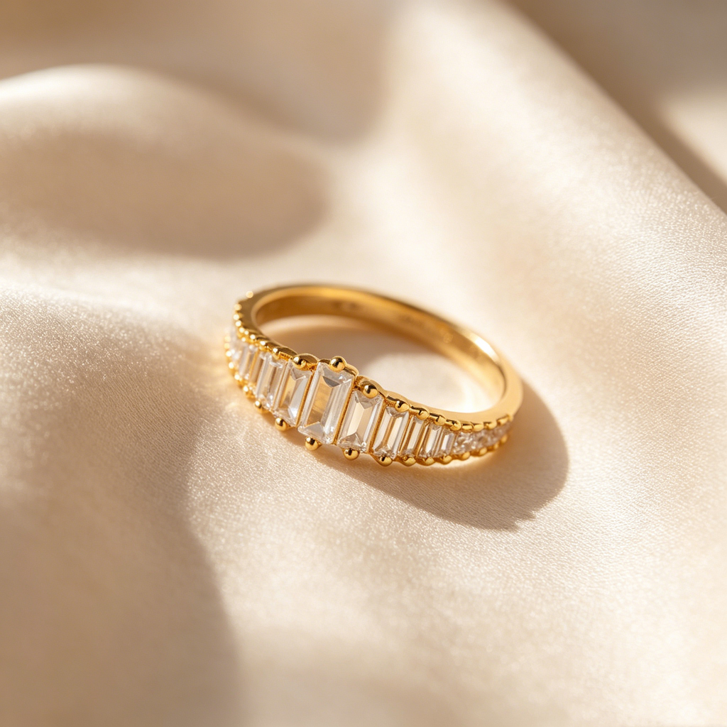 Radiant Baguette Pavé Ring